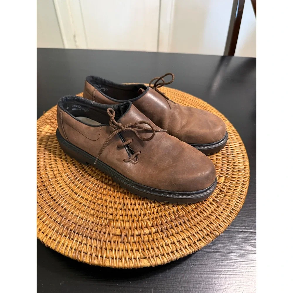 Rieker Antistress Womens Brown Leather Lace Up Lug Sole Oxford Shoes 5
